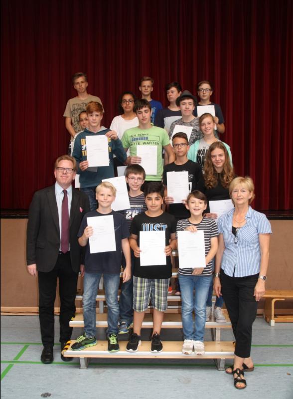 Die Siegerinnen und Sieger des Känguru-Wettbewerbs 2017 - Foto/Abbildung: Sandra Rosa