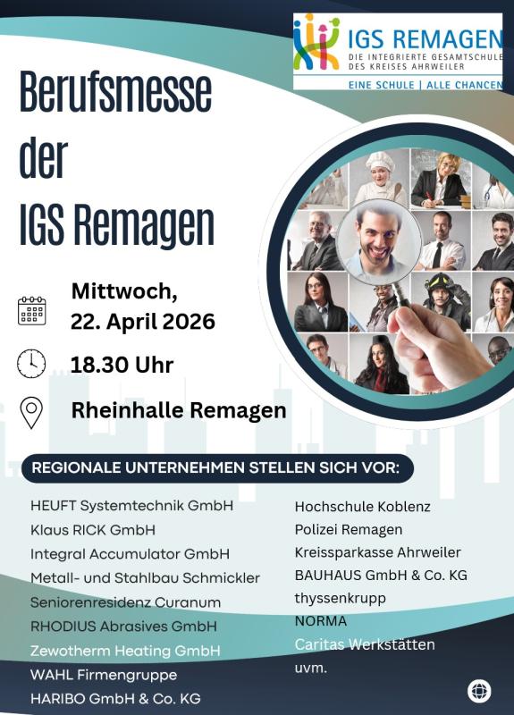 Die Berufsmesse an der IGS Remagen - Foto/Abbildung: Judith Fachinger