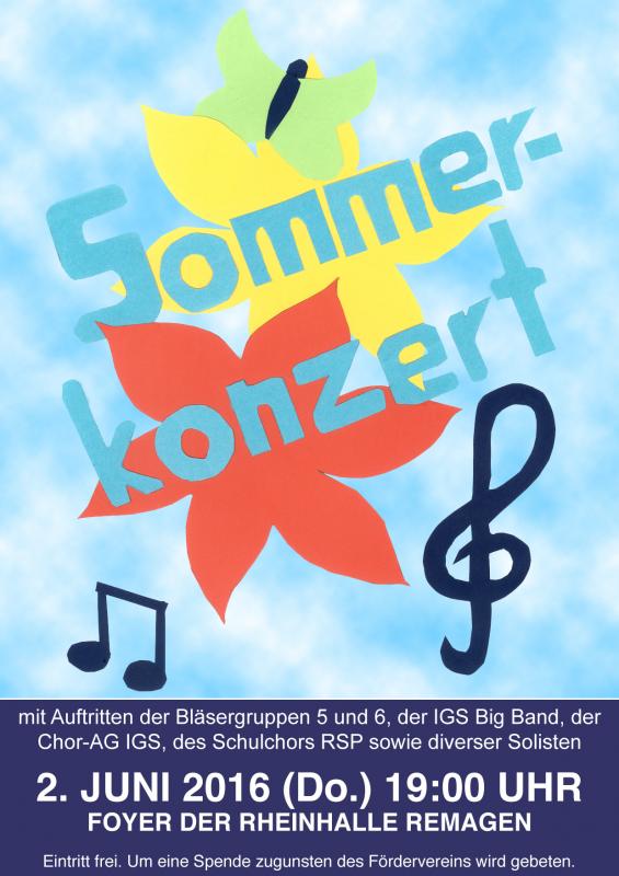 Sommerkonzert 2016 - Plakat